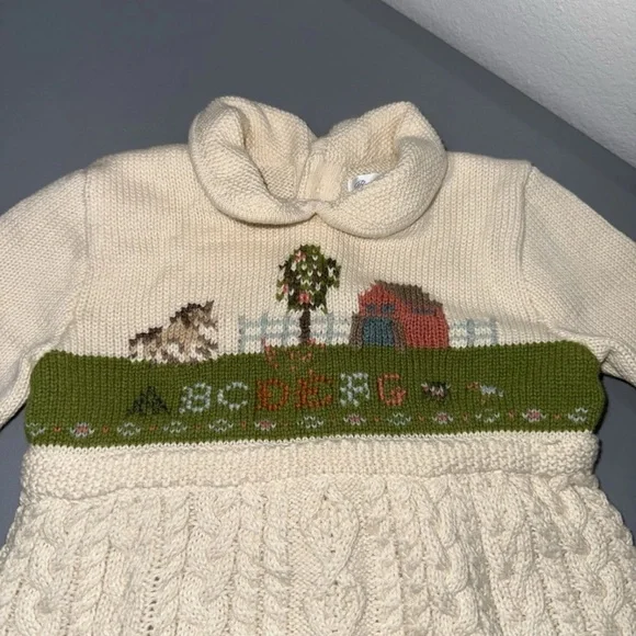 Ralph Lauren Cream Knit baby romper - Picture 4 of 5